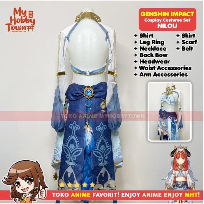 Kostum Cosplay Anime Game Genshin Impact Nilou