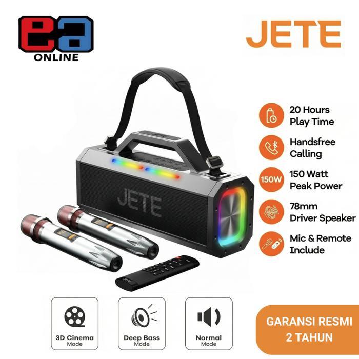 Premium Quality Jete Sb1 Speaker Karaoke Bluetooth 2 Mic Super Bass