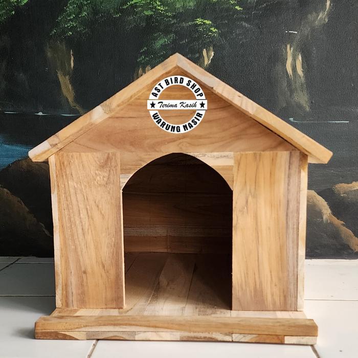 Rumah kucing anjing kelinci marmut kayu jati hutan