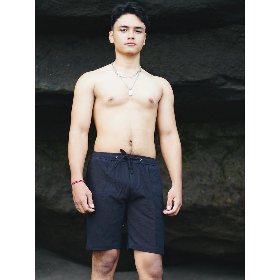 Celana Pendek Pria Linen Katun Big Size Pantai - Sakala Series Putih Dan All Varians Nyaman Keren