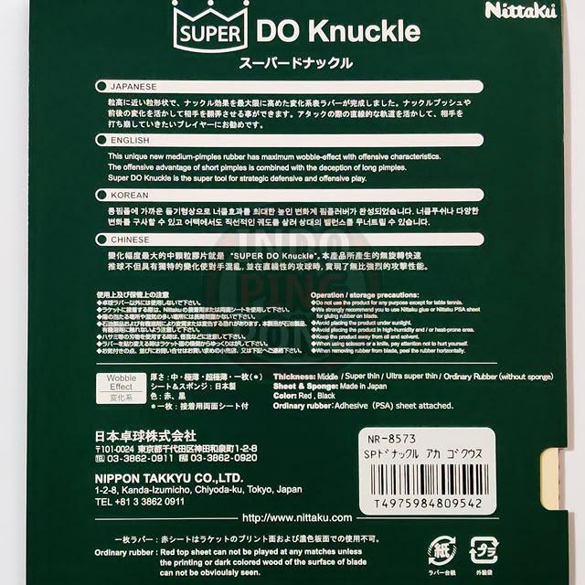 Nittaku Super DO Knuckle 0.5 1.0 1.5 Middle Super Thin Medium Pips Bintik Serang Semi Tipis NR 8572