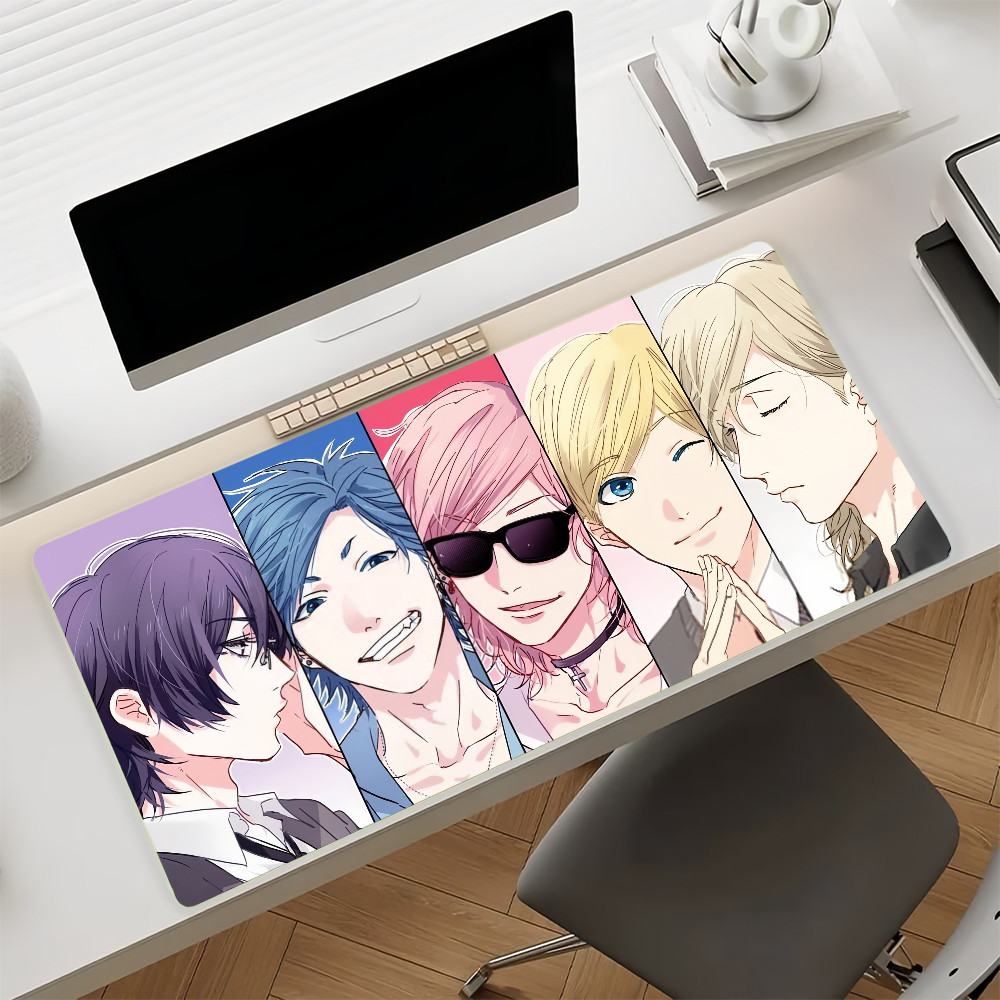 Manga Yarichin Club Ayato Yuri Mouse Pad Large Non-Slip Waterproof Mat Stitched Edge Keyboard Pad