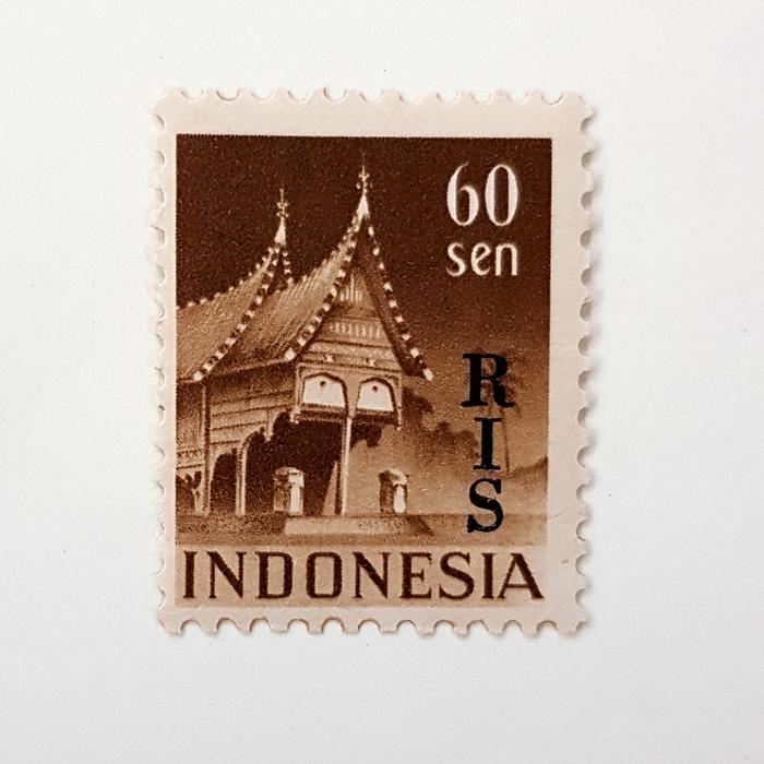 Prangko INDONESIA 1950. Cetak Tindih RIS 60 SEN