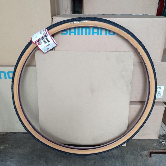 Frozen Anps - Ban Luar Sepeda Gravel 700C 700 X 32 32C 700X32 700X32C Kenda Kwest Hitam Gum Tan Wall