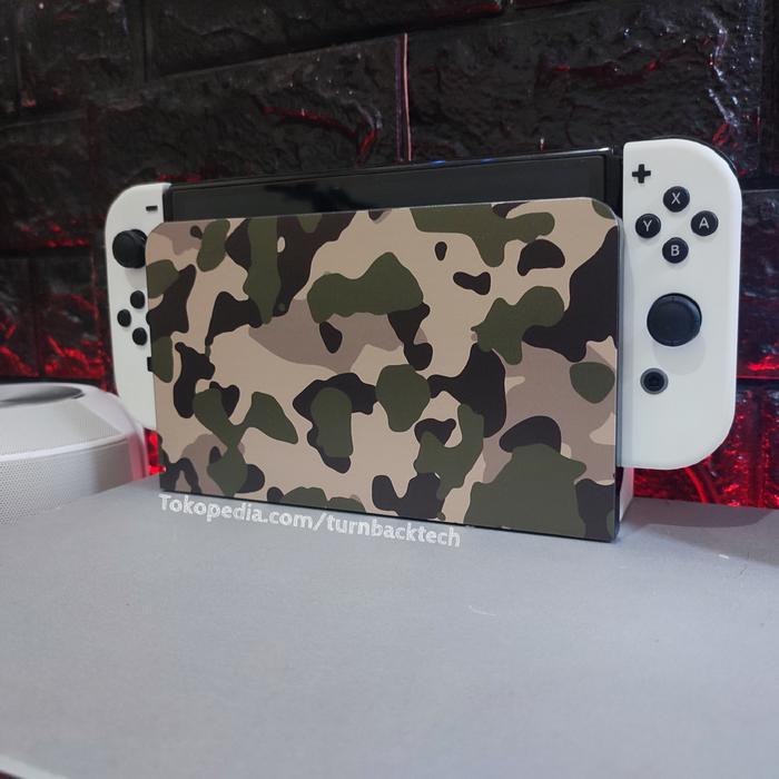 UOGO case cover dock Nintendo Switch OLED Camo Army