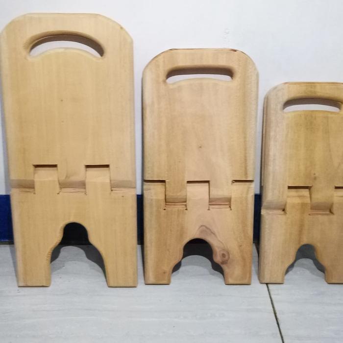 Rekal AlQuran Rekal Kayu Meja Lipat Rekal Polos