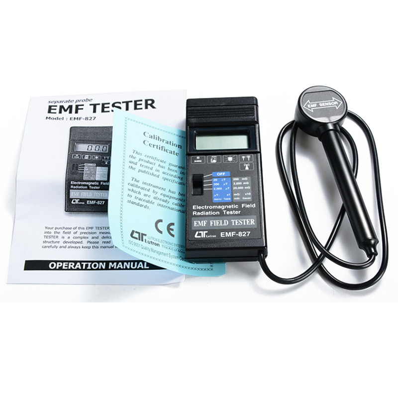 LUTRON EMF-827 EMF827 EMF FIELD TESTER ELECTROMAGNETIC FIELD TESTER WITH SEPARATE PROBE