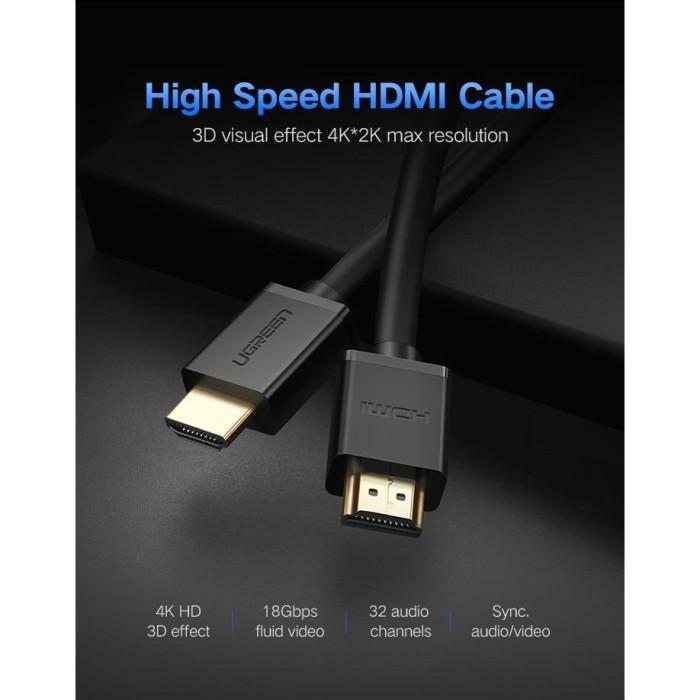 KABEL UGREEN 4K HDMI 2.0 MALE TO MALE 10 METER (10110) - UGREEN 10110