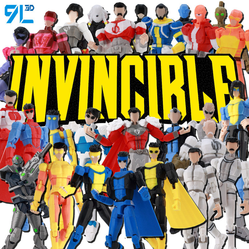 Action Figures Invincible Titan Characters 3d Printed 9l Multi Joint Articulated Collectible Comic