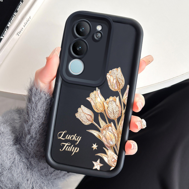 Casing Hp VIVO V29 V29E 5G VIVO V29 Pro 5G S17 5G S17 Pro 5G S17T 5G Case Casing pola pink‑yellow di