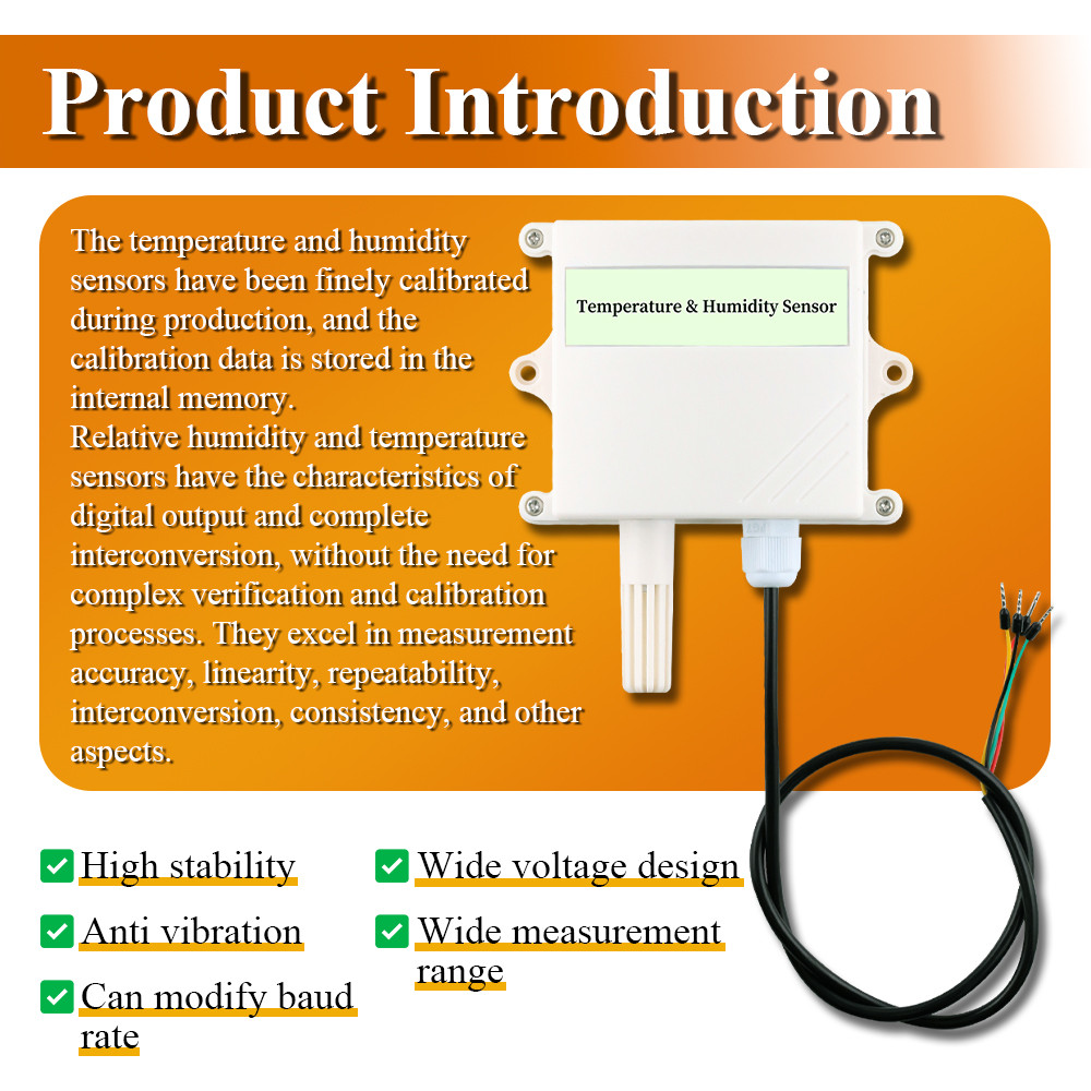 DIGITAL DISPLAY TRANSMITTER WITH TEMPERATURE HUMIDITY SENSOR PROBE RS485 ANALOG 0-5V 0-10V 4-20MA