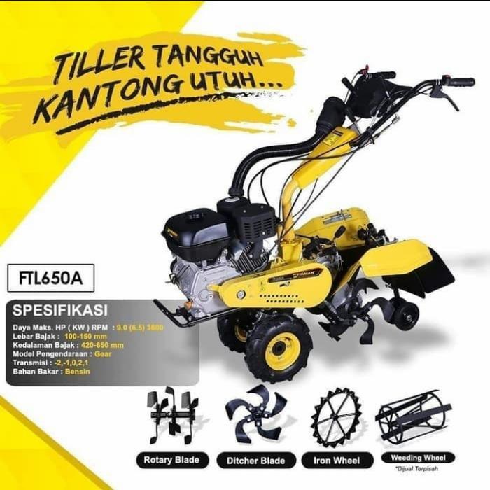 cultivator FIRMAN FTL650 / MESIN BAJAK sawah FTL 650 AH / RTH traktor
