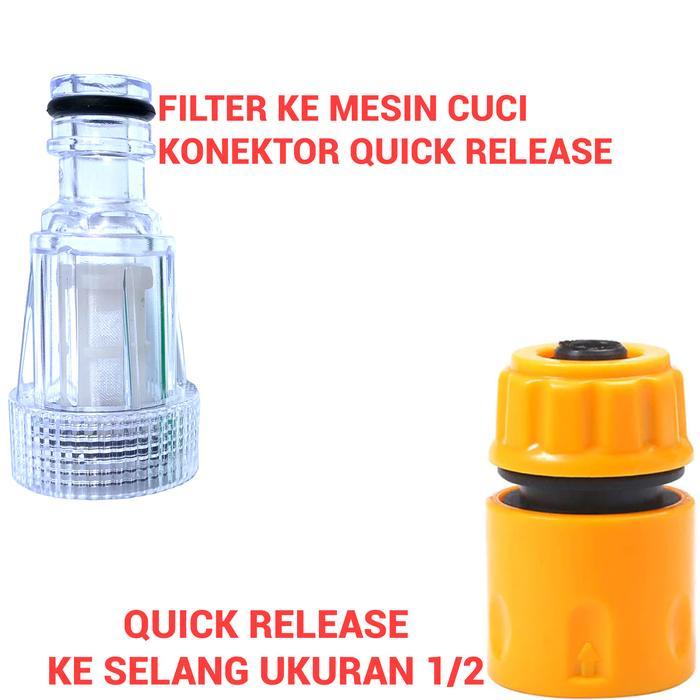 Paket filter Mesin cuci Konektor Quick release + Quick release Selang