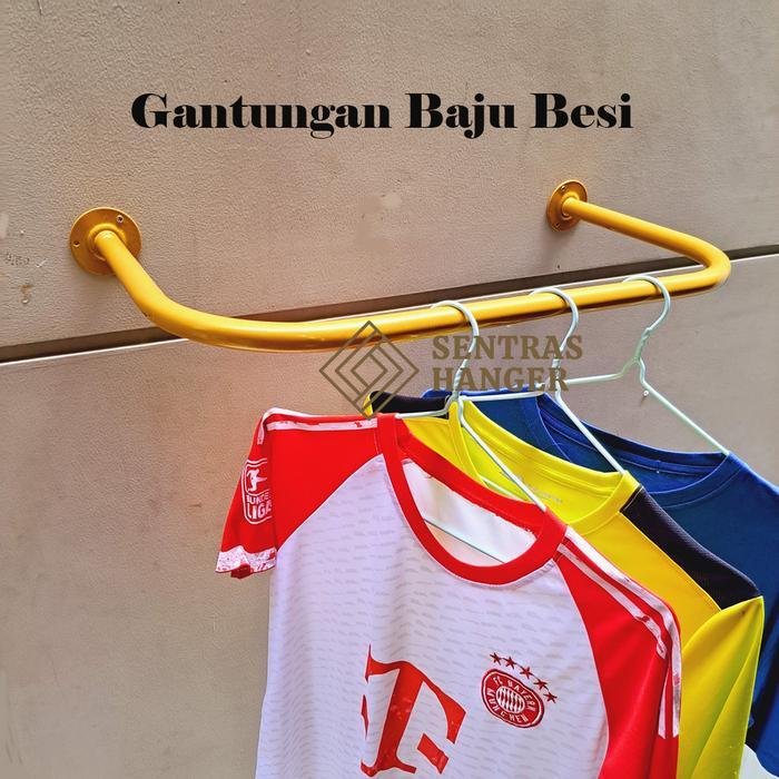 Gantungan Baju Dinding, Gantungan Baju Besi Pipa Tebal