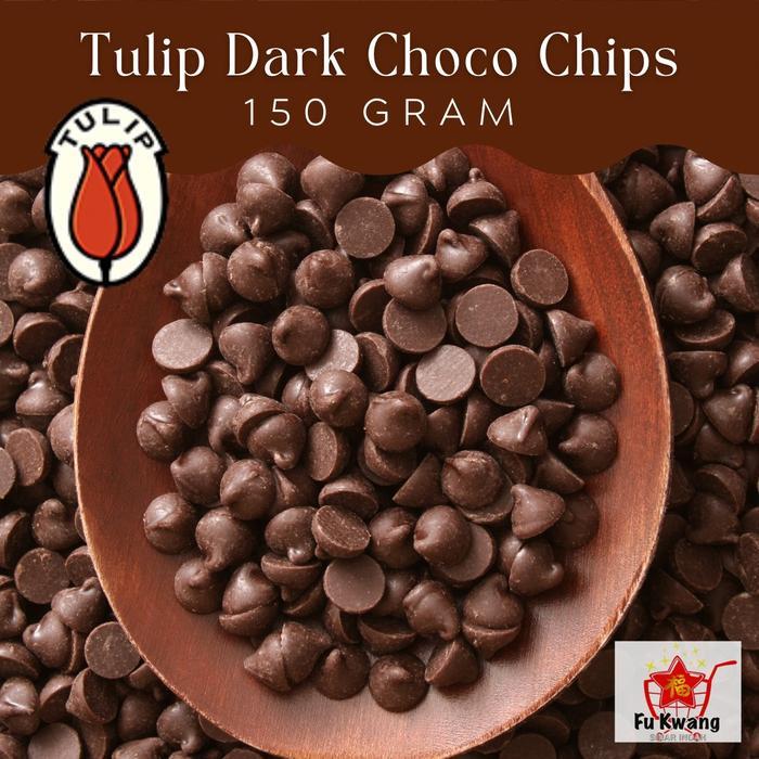 promo Tulip Dark Choco Chip / Chocolate Chip 150 gram ready
