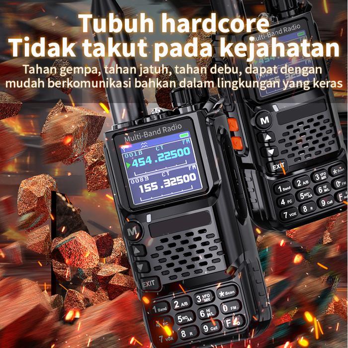 Promo Ht Walkie Talkie X10Plus Hitam Handy Talky Jangkauan 20Km Jarak Jauh Type-C Baterai 9800Mah