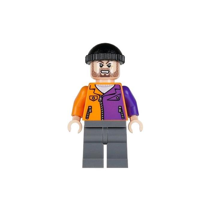 Lego Minifigure Super Heroes Two-Face's Henchman, Orange and Purple - Beard - sh0021 6864