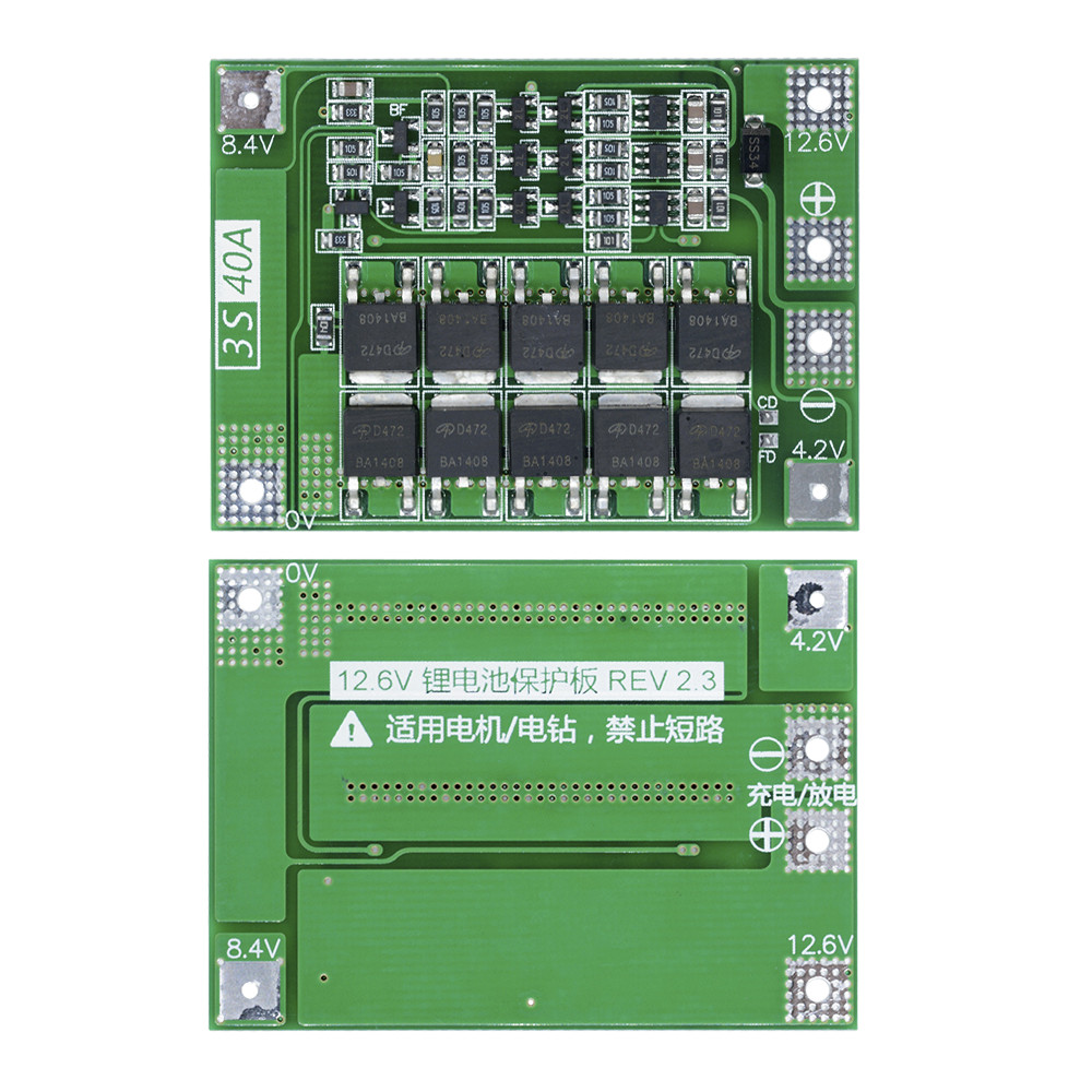 BMS 3S/4S 12V/24V With Balancing 3S/4S 10/20/25/30/40/60A Bms Balancer Equalizer Li-ion Lithium