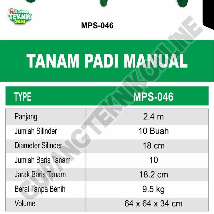 Diskon Alat Tanam Padi Manual Mahkota Mps-046 / Paddy Seeder Alat Penanam Benih Padi Sawah Alat