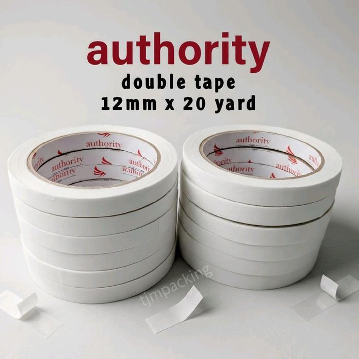TERLARIS 1 LUSIN Double Tape 12mm x 20yard AUTHORITY READY