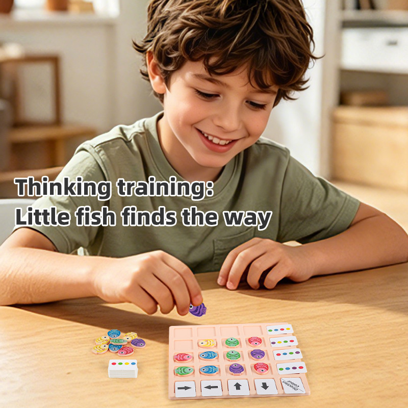 Gowinbaby Wooden Montessori Toys for Kids, Logical Thinking Training, Color & Direction Cognition,