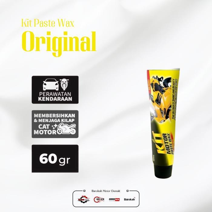 PAKET 3 KIT MOTOR RUBBING COMPOUND POLISH + KIT PASTE WAX METALLIC + KIT PASTE WAX ORIGINAL