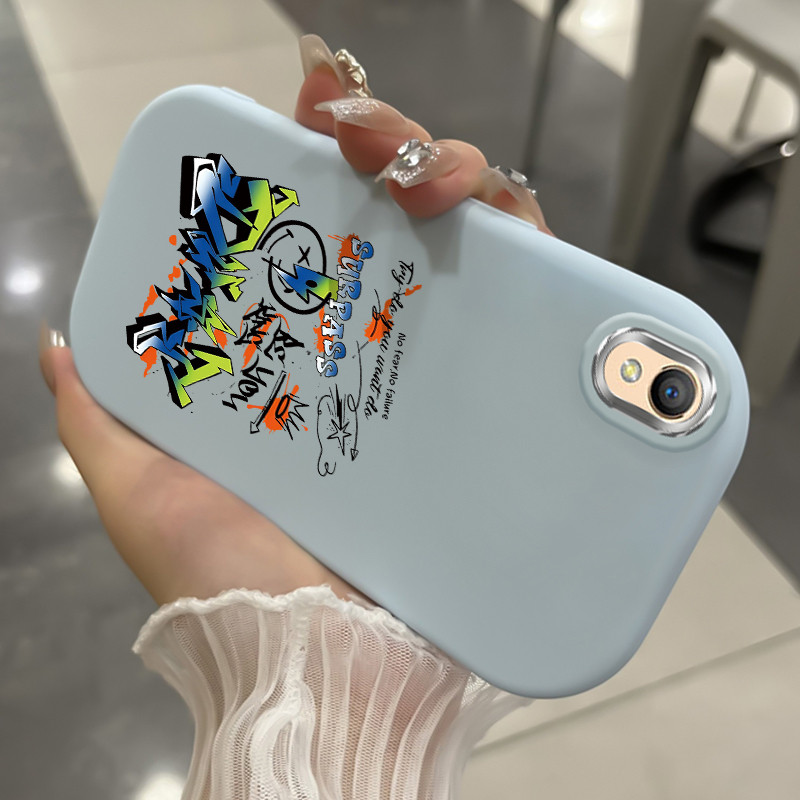 Casing Hp Untuk OPPO A37 A37F Case Petir Street Art Kasing Chubby Gemoy Cesing Silikon Softcase Rema