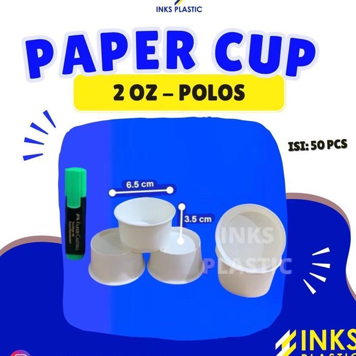 Paper Cup Polos Putih 2 Oz Paper Cup Ice Cream Cup Es Kirim