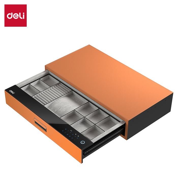 Deli Brankas Laci / Fingerprint Drawer Safe / Cash Drawer Deposit Box Brankas Perhiasan 58X40X15 Cm