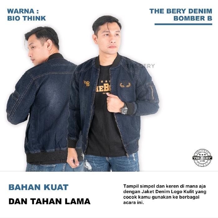 m0np The Bery Benaza Jaket Jeans Bomber Pria Bordie B Premium