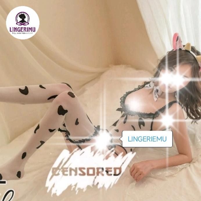 Menarik Lingerie Costume Cow/ Cosplay Kostum Wanita Motif Sapi Terlariss 