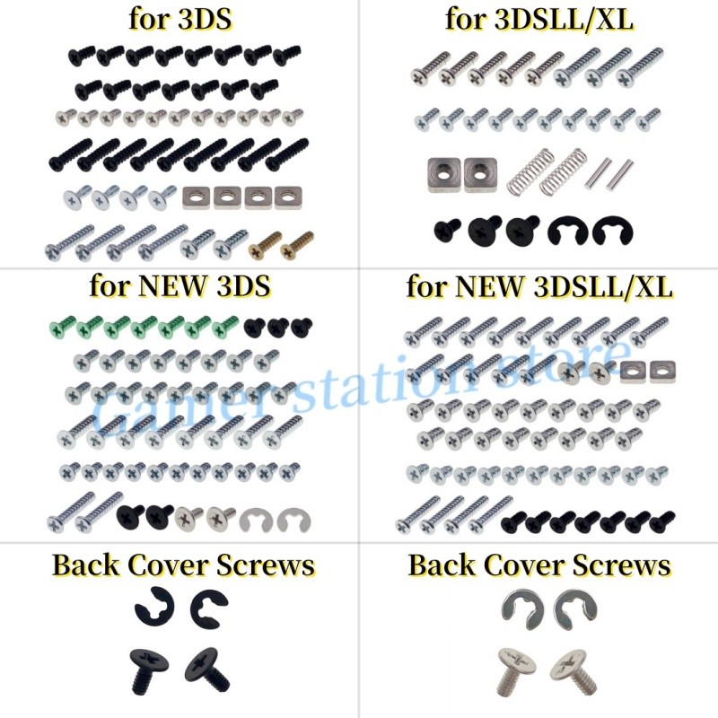 1-10 Sets For Nintendo 3DS NEW 3DS Philips Head Screws Set For 3DS XL LL NEW 3DSLL/XL Console Shell