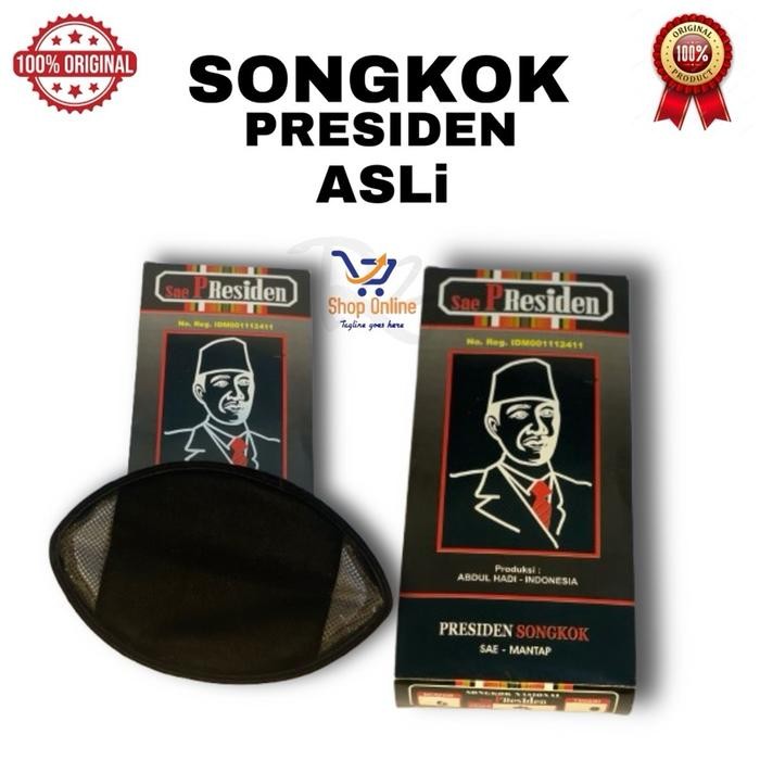 TERLARIS SONGKOK PRESIDEN,SONGKOK PRESIDEN ASLI,SONGKOK HITAM POLOS Peci READY STOCK