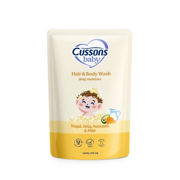 Cussons Baby Hair & Body  Wash Deep Moisture 375 Ml