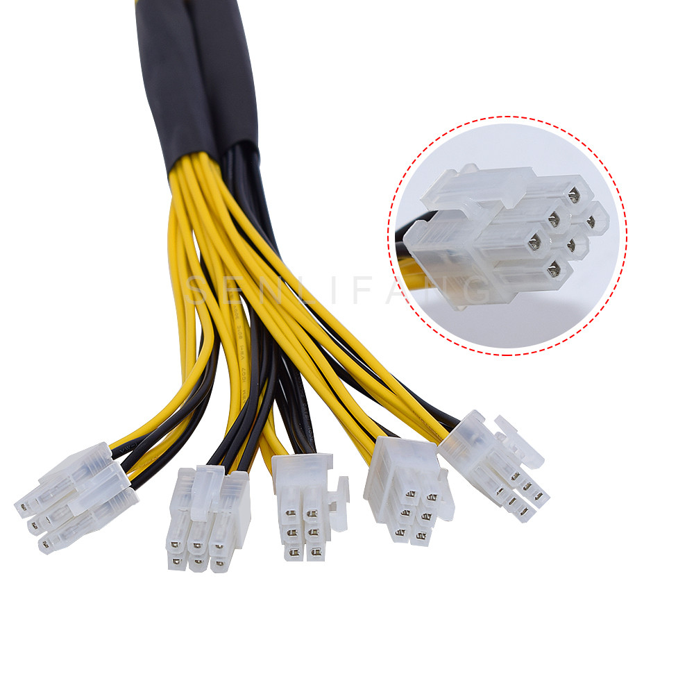 1/4 Pcs 6Pin PCIE Powers Connector 1200/1600W Output Wire For Bitmain Antminer APW3 / APW3+ / APW3++