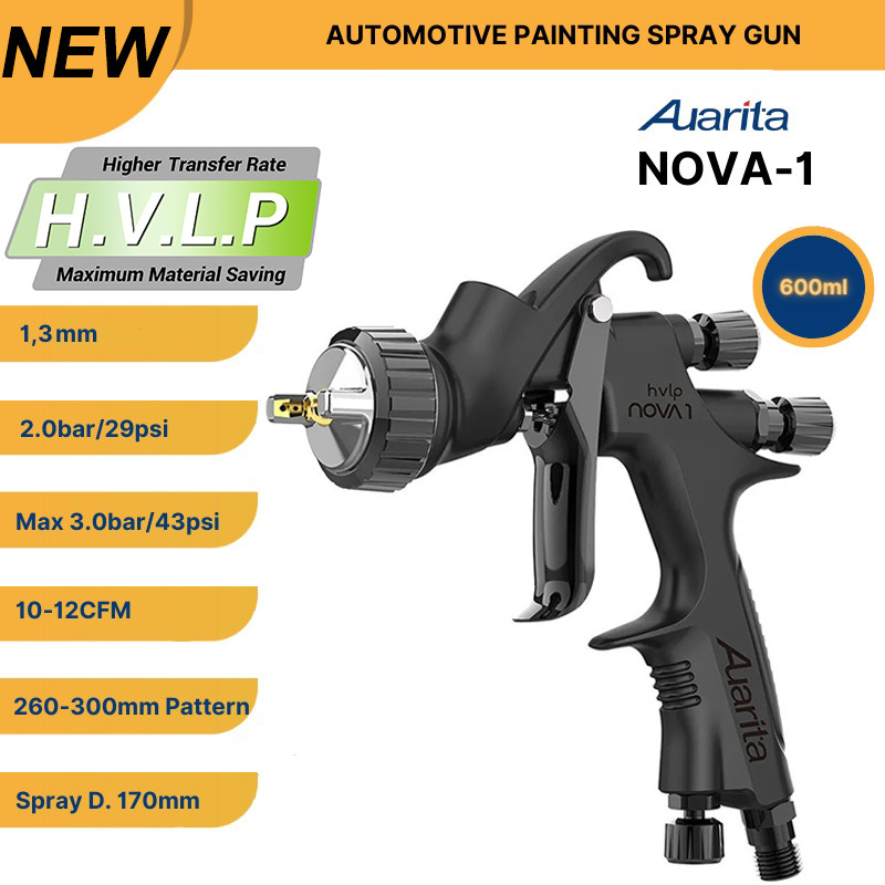 New Spray Gun RRP Spray Gun AUARITA NOVA-1 HVLP Automotive Painting Spray Gun NOVA1 1.3mm