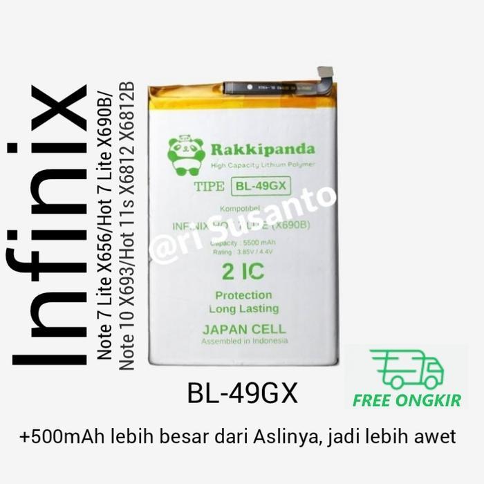BATERAI RAKKIPANDA BL-49GX FOR INFINIX HOT 7 LITE X690B/NOTE 10 X693