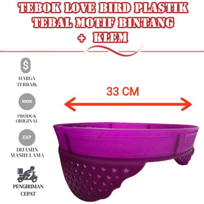 Tebok Sangkar Kandang Love Bird + Klem Diameter 33 cm