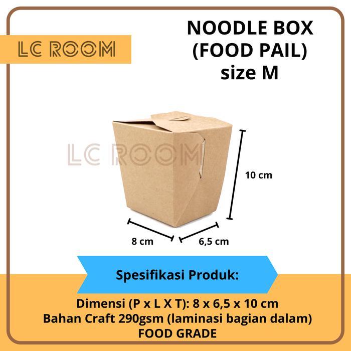 Paper Rice Box Food Pail Noodle Box Paper Lunch Box Kraft Kotak Mie