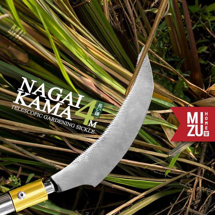 MIZU NAGAI KAMA Telescopic Sickle Pisau Sabit Panjang Potong Rumput