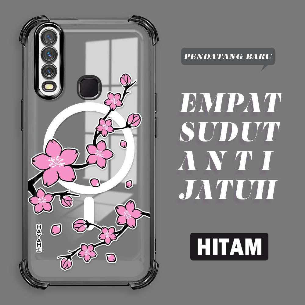 Casing Hp Untuk VIVO Y12 Y15 Y17 1902 Cassing Kesing Phone Mode Case Soft Cool Bunga 0964 SJ