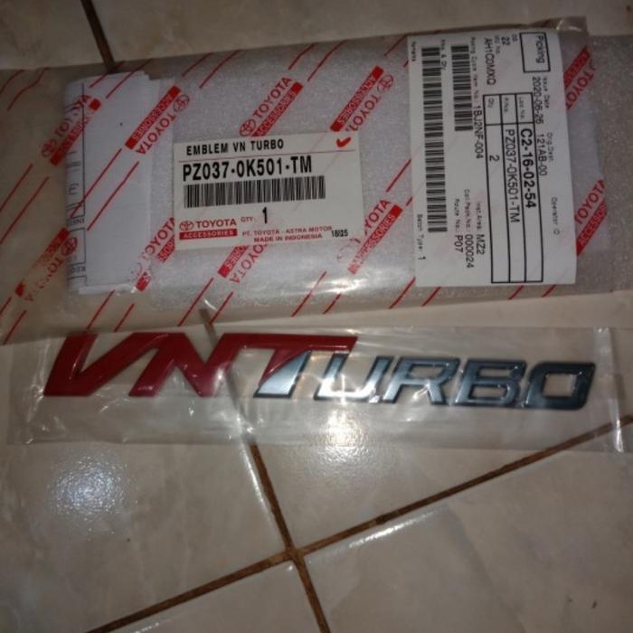 Logo Emblem Vnt Vnt Turbo Vnturbo Original Toyota