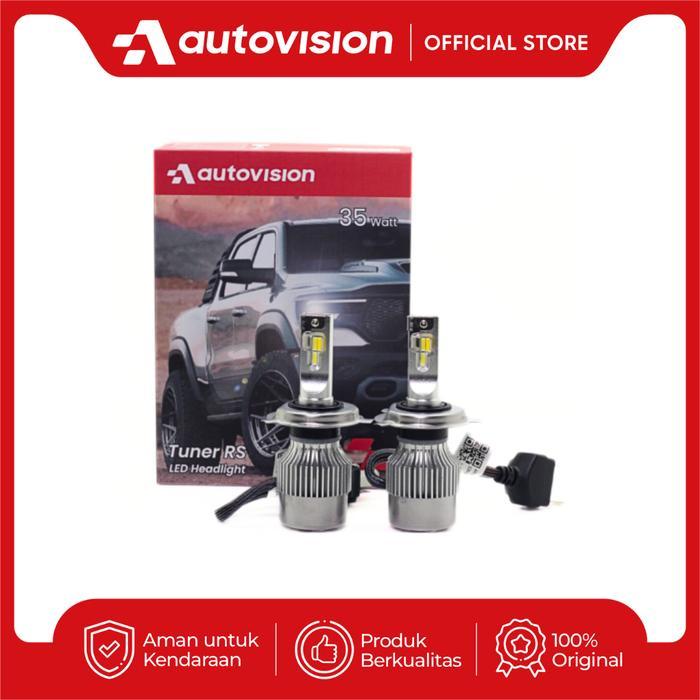 Ready Lampu Mobil LED Autovision 3 Warna Tuner RS H4 H/L (8-32V) 30/30W