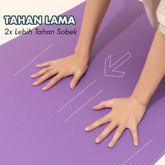 Matras Yoga Premium Anti Slip Matras Olahraga Yoga Mat Karpet Olahraga Workout 8/10Mm