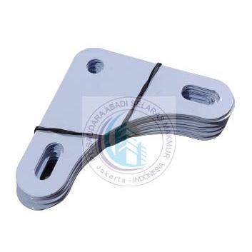 Rak Siku Lubang besi / Besi Siku Lobang Putih (1.6mm) 3 Meter Siap Kirim