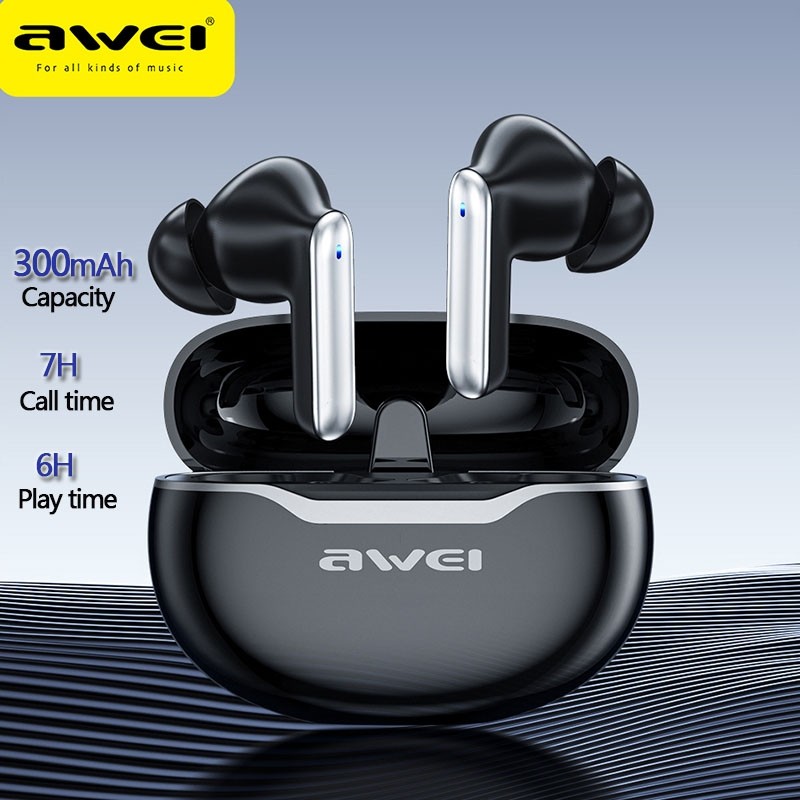 Awei T50 Wireless Headphones Bluetooth 5.3 Earbuds With Mic TWS