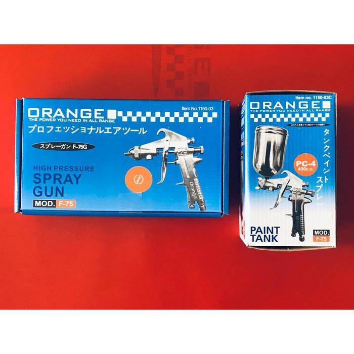 Spray Gun F-75G Orange Gratisongkir