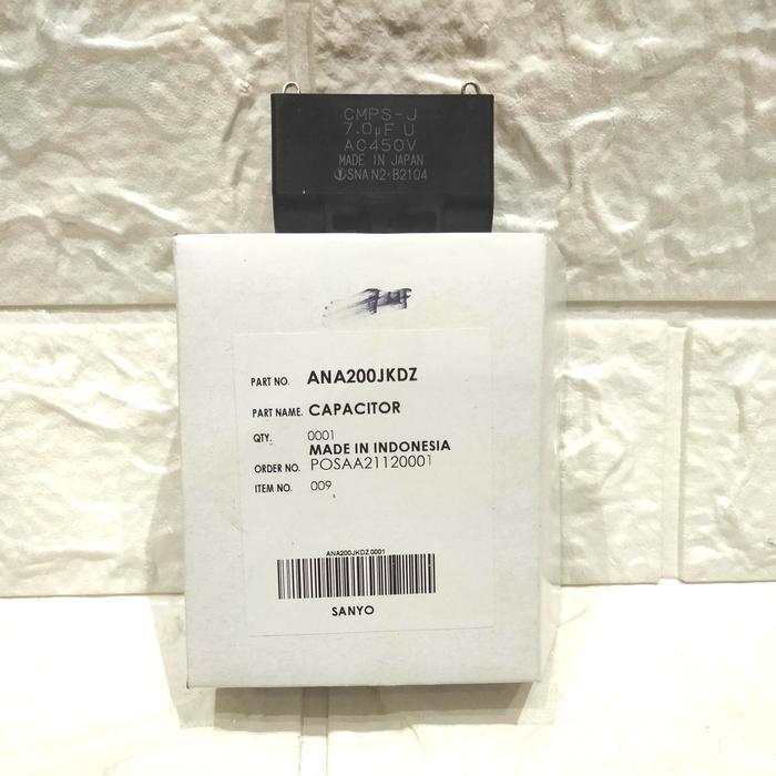 Capacitor 7Uf/Mikro Untuk Pompa Air Sanyo Type Pw-H236C Original