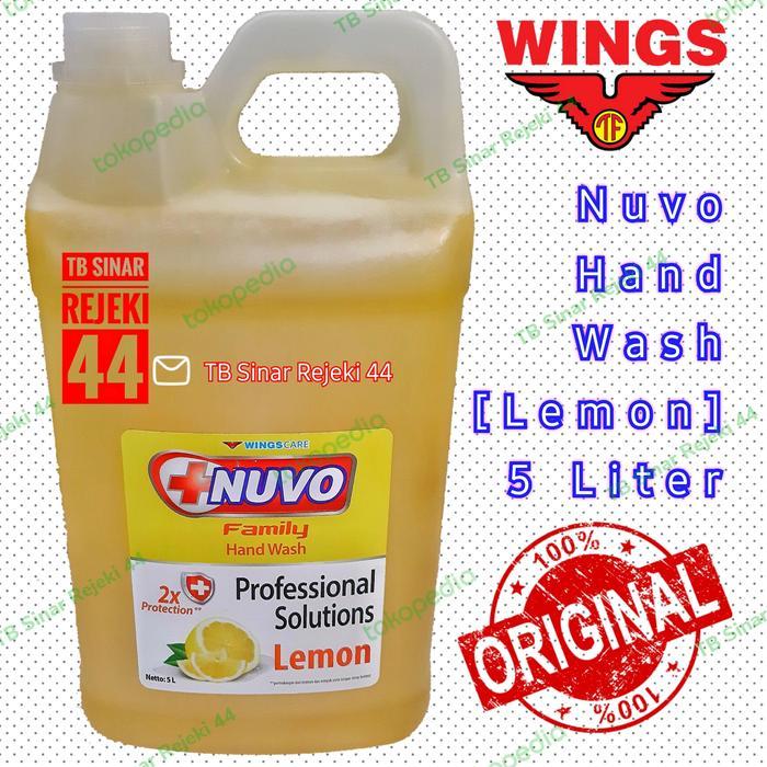 BEST SELLER NUVO Hand Wash Jerigen 5 Liter Cairan Sabun Cuci Tangan Wings Hand Soap