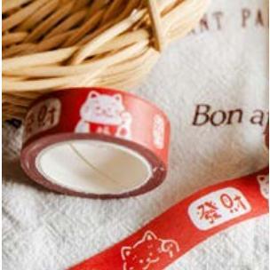 Bisa Gosend! Solatip Lucky Cat Selotip Isolasi Motif Kucing Cny Imlek